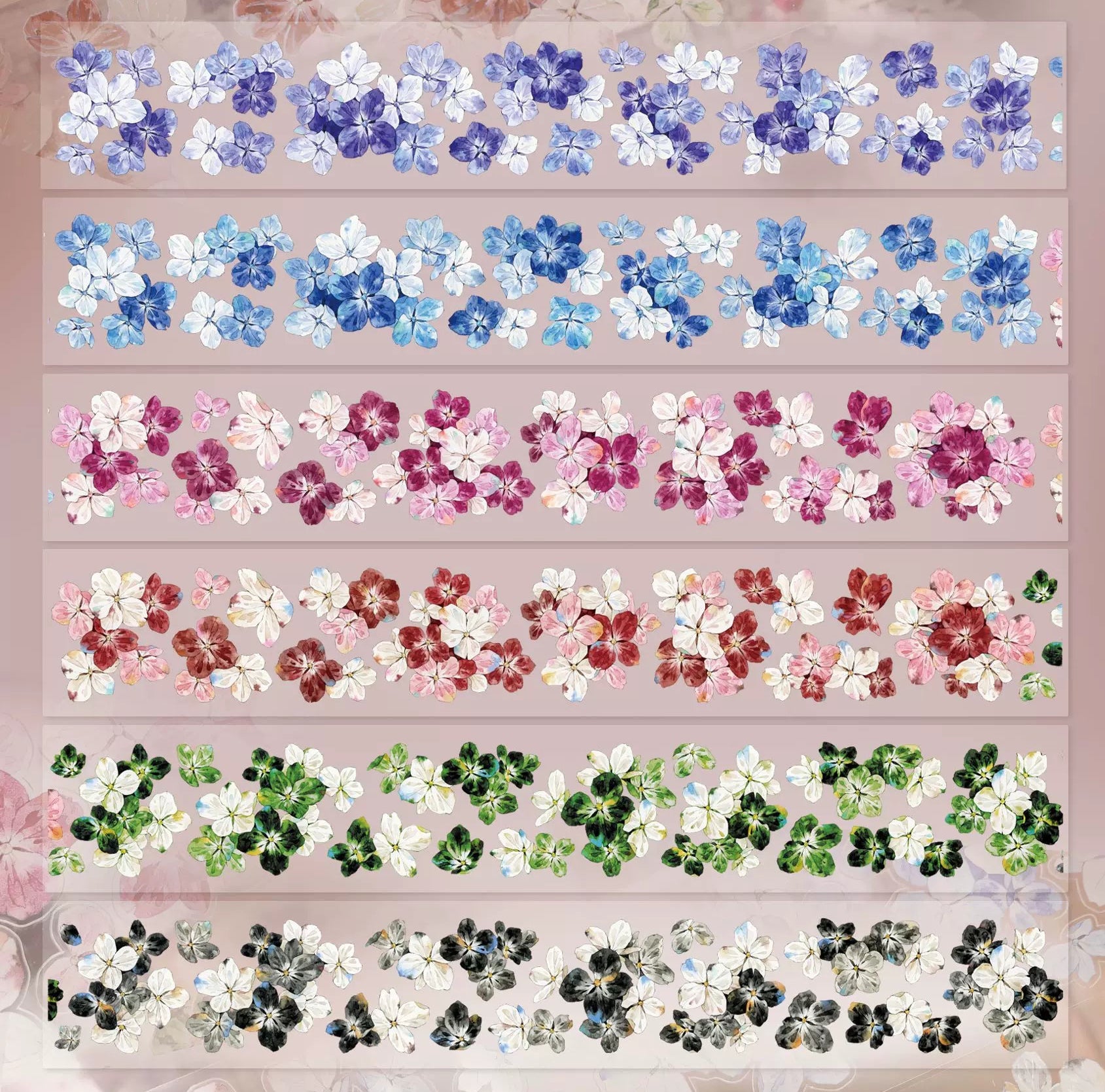 Floral Decorative Tape Rolls- Celestial Blossom