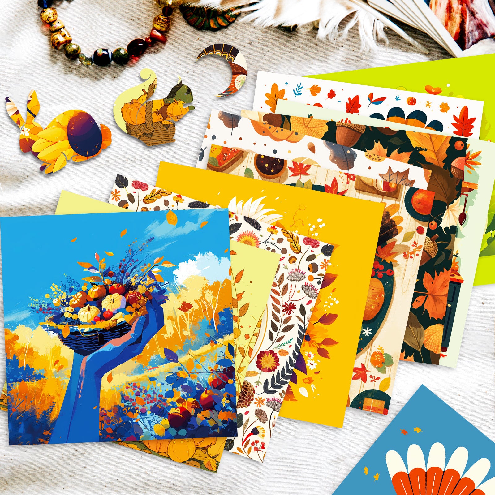 6 inch Thanksgiving Day Scrapbook Paper Pad PA201