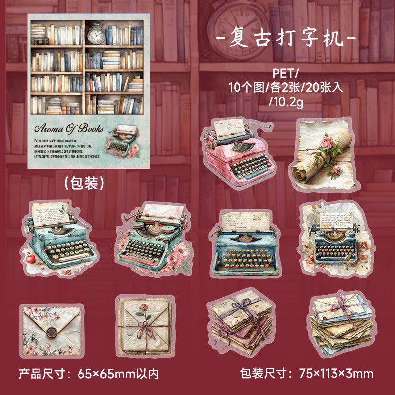 20 Pcs Reading Bookish Stickers SXLY