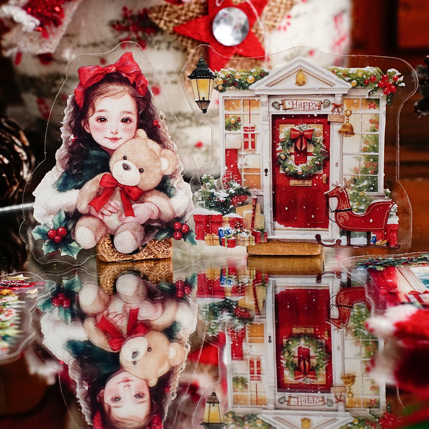 15 Pcs Christmas Halloween PET Stickers WSKH