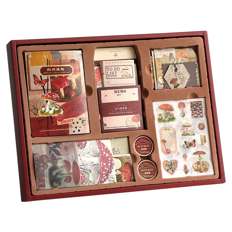 124 Pcs Junk Journal Supplies Gift Set SCXL