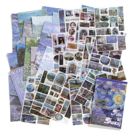 50 Pcs Junk Journal Paper and Stickers XSHL