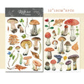 2 Sheets Rub on Stickers -  Mushroom T8-4