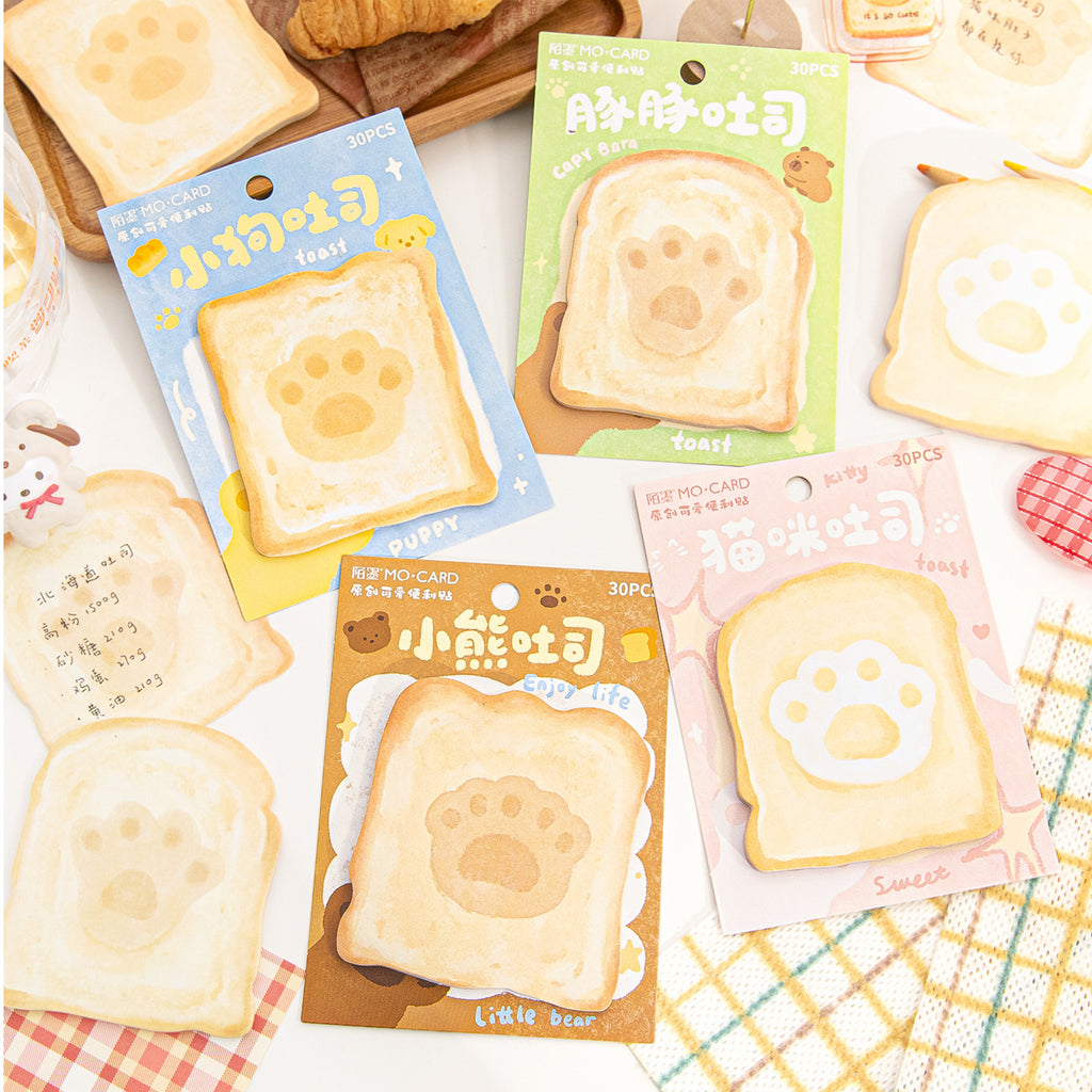 30 Pcs Creative Bread Notepad MZTS