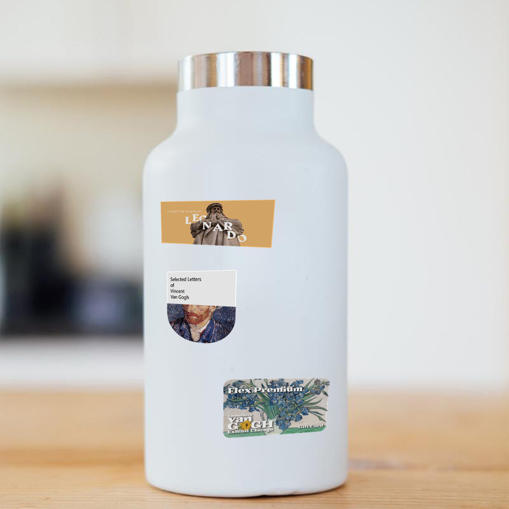 50 Pcs Vinyl Oil Painting Ticket Stickers HT189