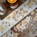 Floral Decorative Tape Rolls- Yellow Rosebush
