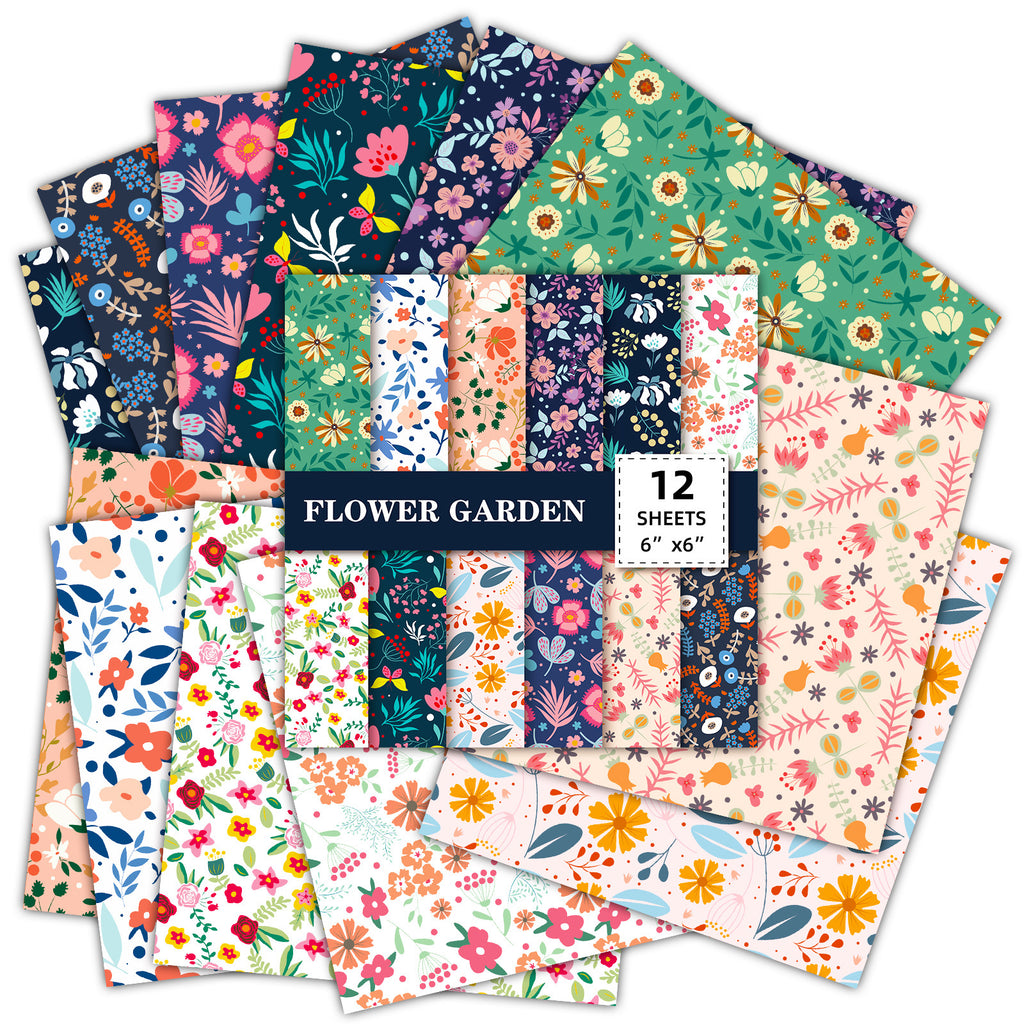6 inch Boho Floral Scrapbook Paper Pad PA268