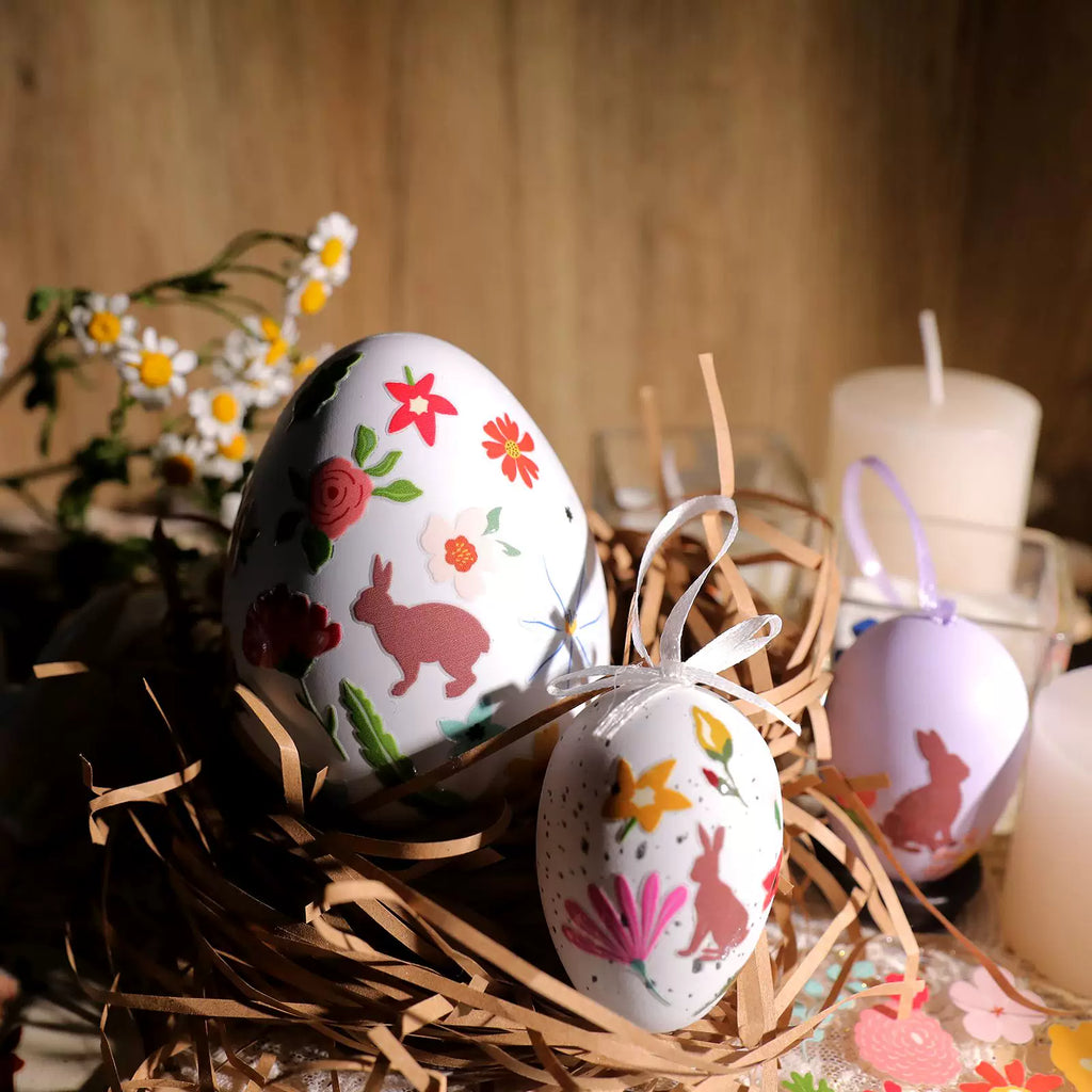 2 Sheets Waterproof Rub on Stickers - Easter Bunny