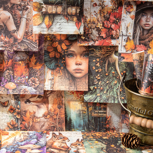 30 Pcs Fairy Autumn Journal Paper QLJM
