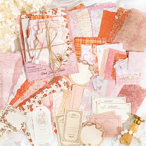100 Pcs Vintage Floral Journal Paper VMP07