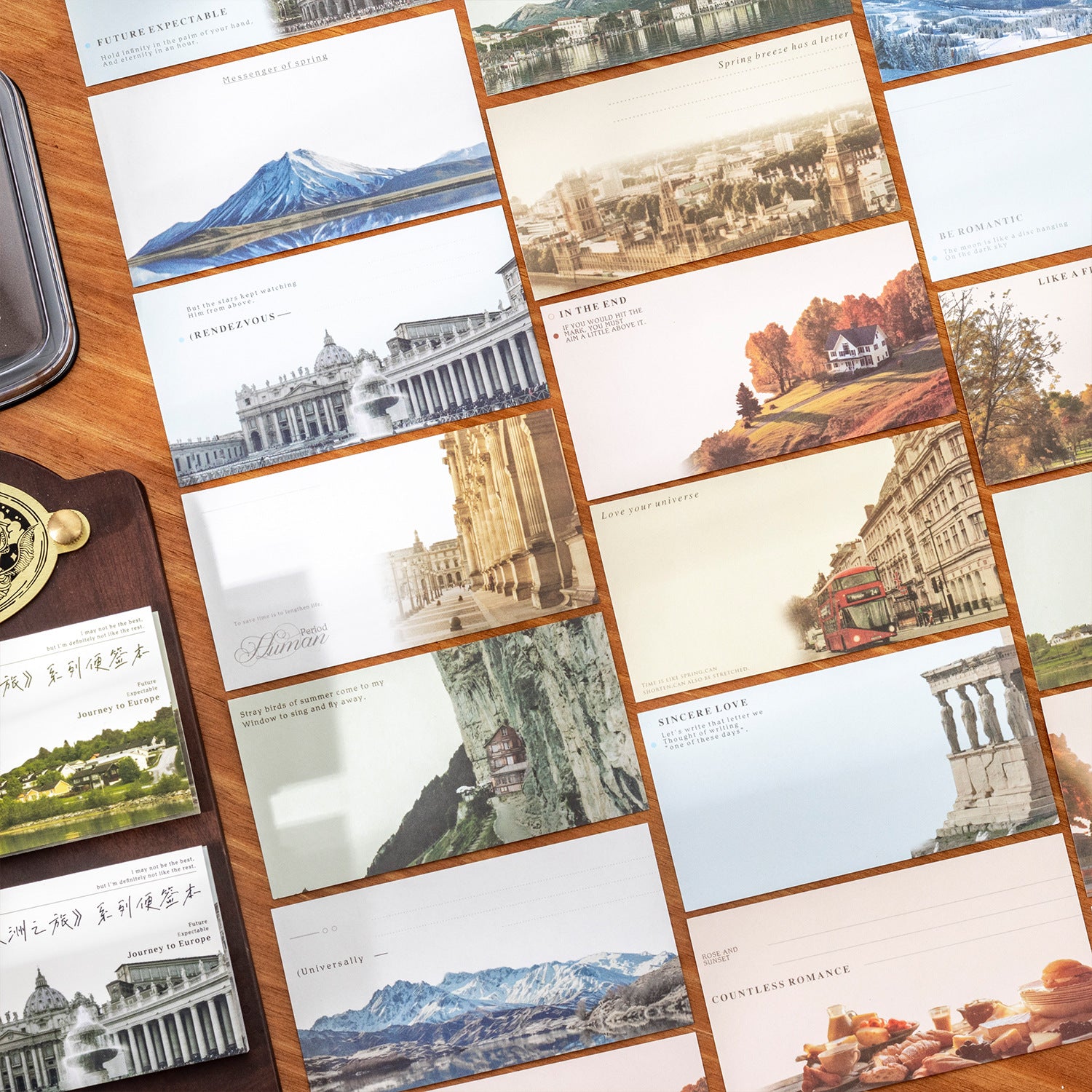 40 Sheets Europe Landscape Notepad Paper OZZL