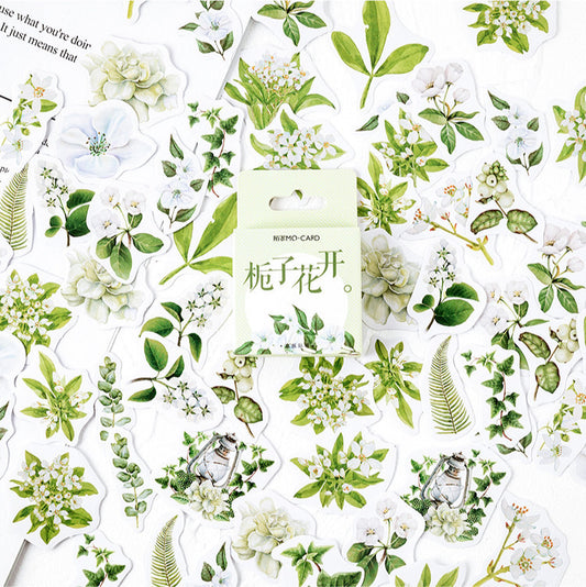 46 Pcs Boxed Gardenia Stickers