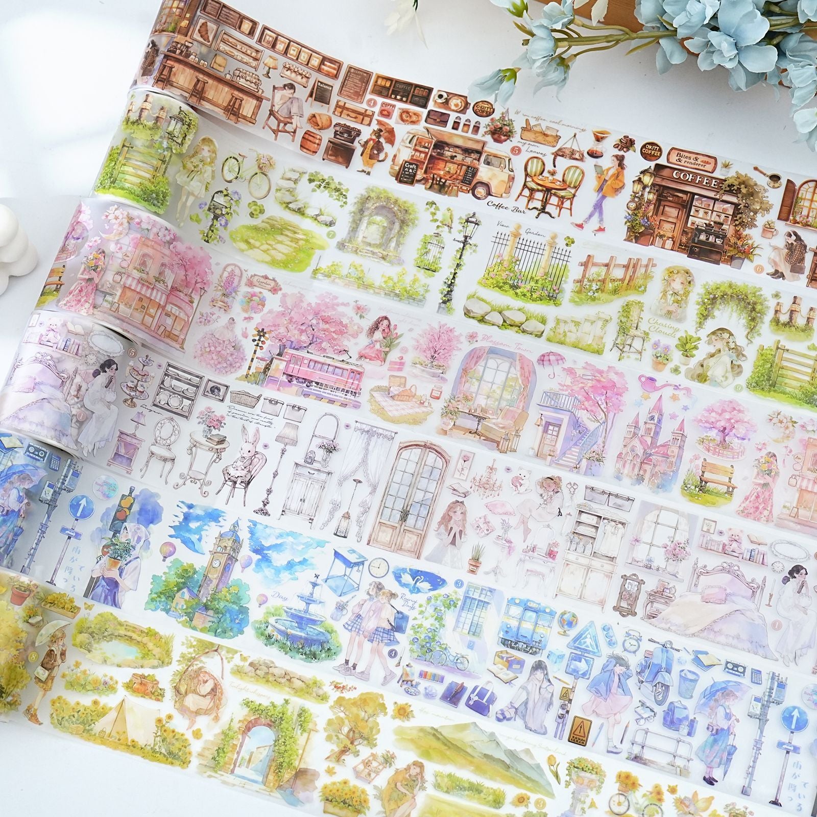 1 Roll Lifestyle PET Stickers Tape MHSG