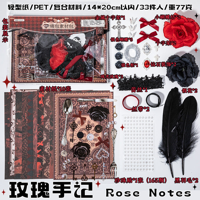 33 Pcs Dark Maigc Themed Ita Bag Supplies Kit AHFX