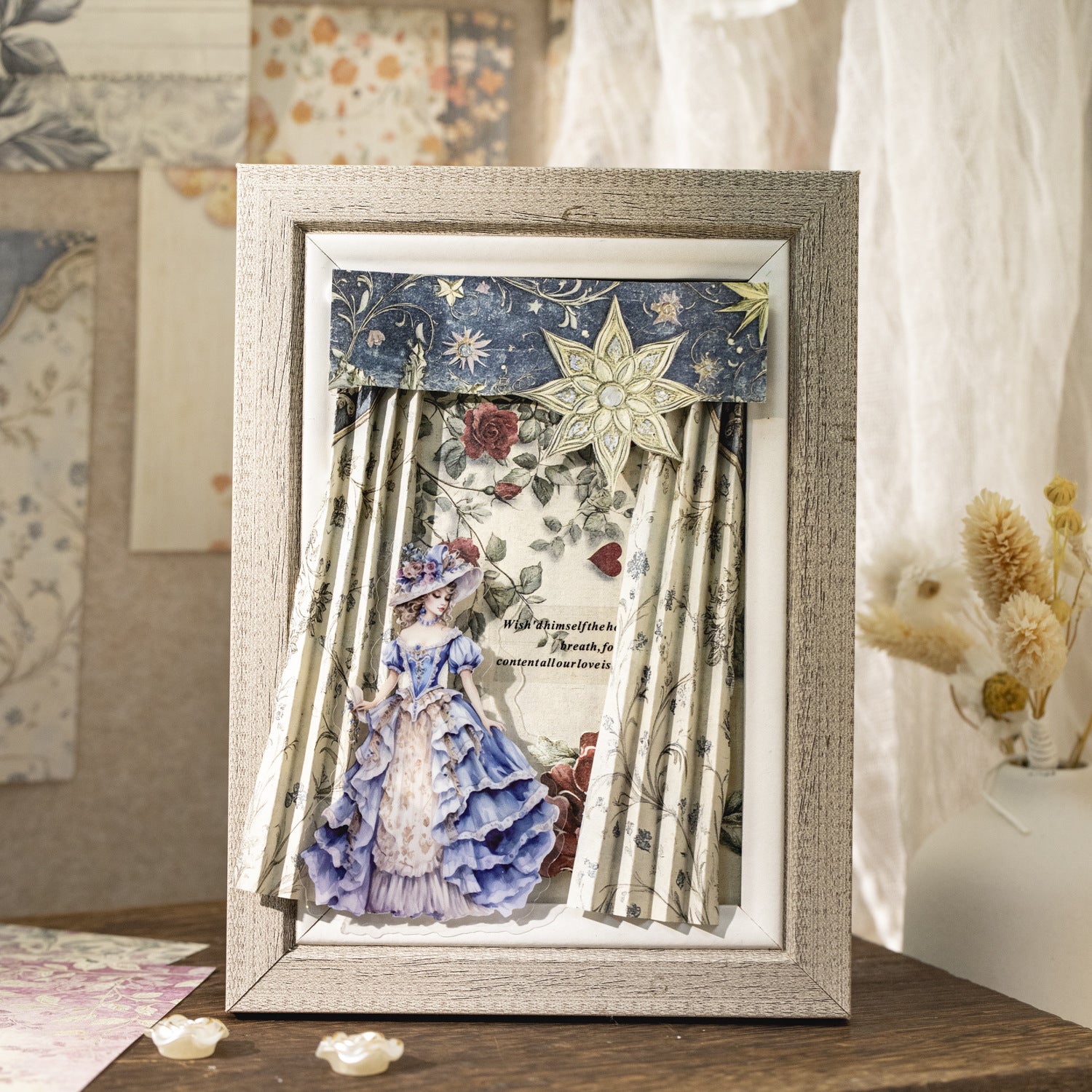 30 Sheets Vintage Floral Journal Paper MSQM