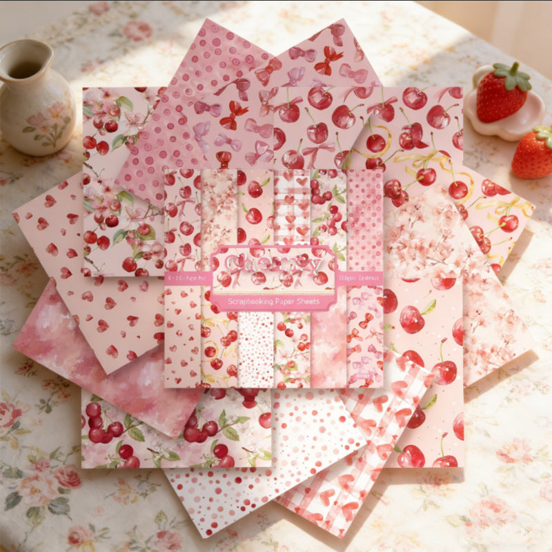 6 inch Cherry Scrapbook Paper Pad SKP593