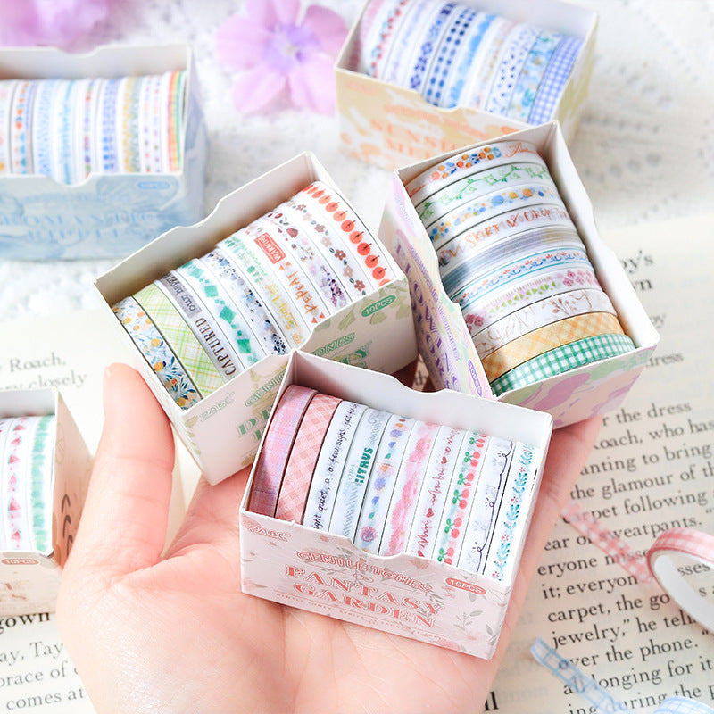 10 Rolls Narrow Washi Tape for Planner Diary WRSD