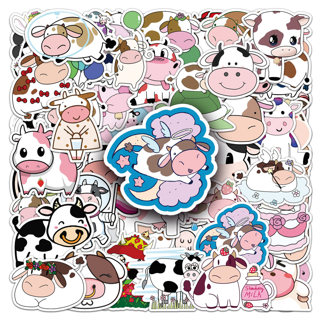 50 Pcs Vinyl Cow Stickers NN292