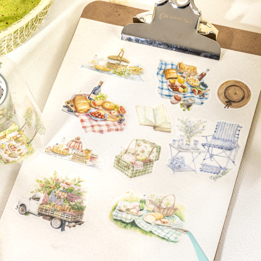1 Roll Weekend Lifestyle Pre-cut PET Stickers Tape JRJYSG
