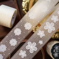 Floral Decorative Tape Rolls- Pure White Guipure