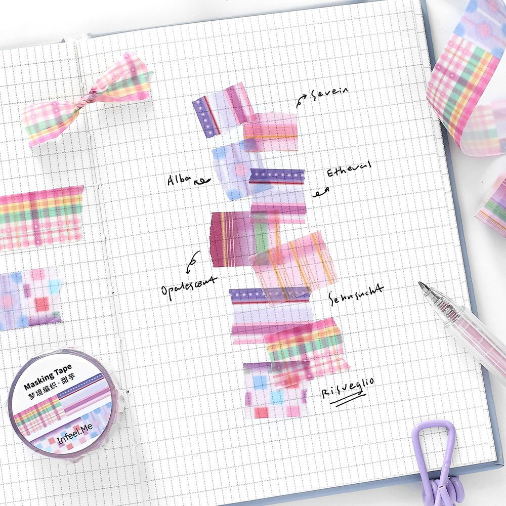 1 Roll Grid Themed Washi Tape MJBZ