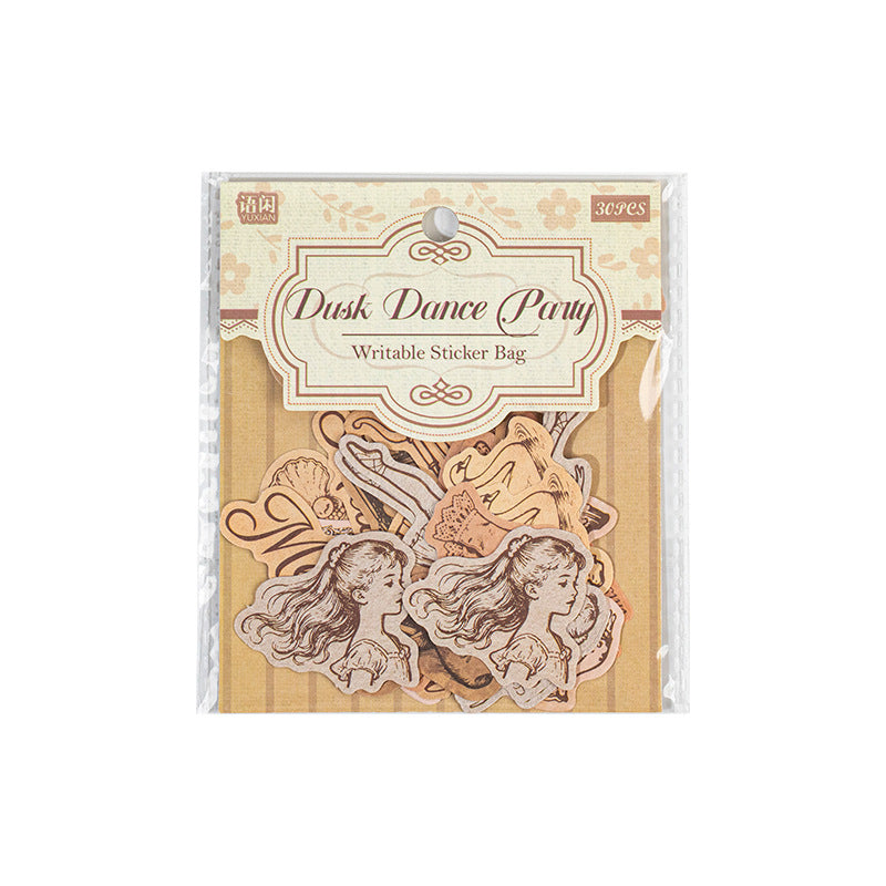 30 Pcs Vintage Journal Stickers BJLN