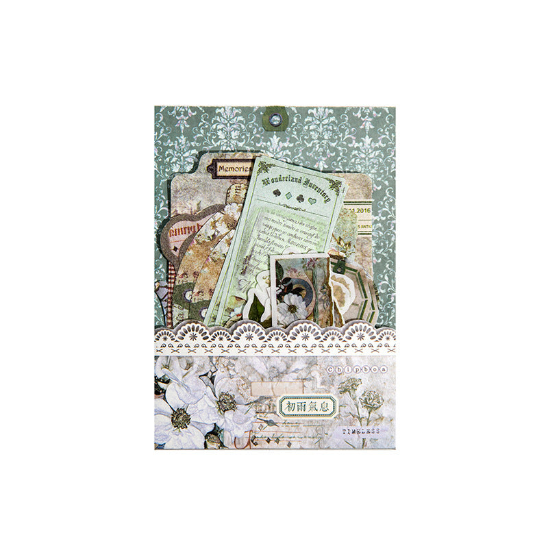 40 Pcs Vintage Journal Paper and Washi Stickers LMRJ
