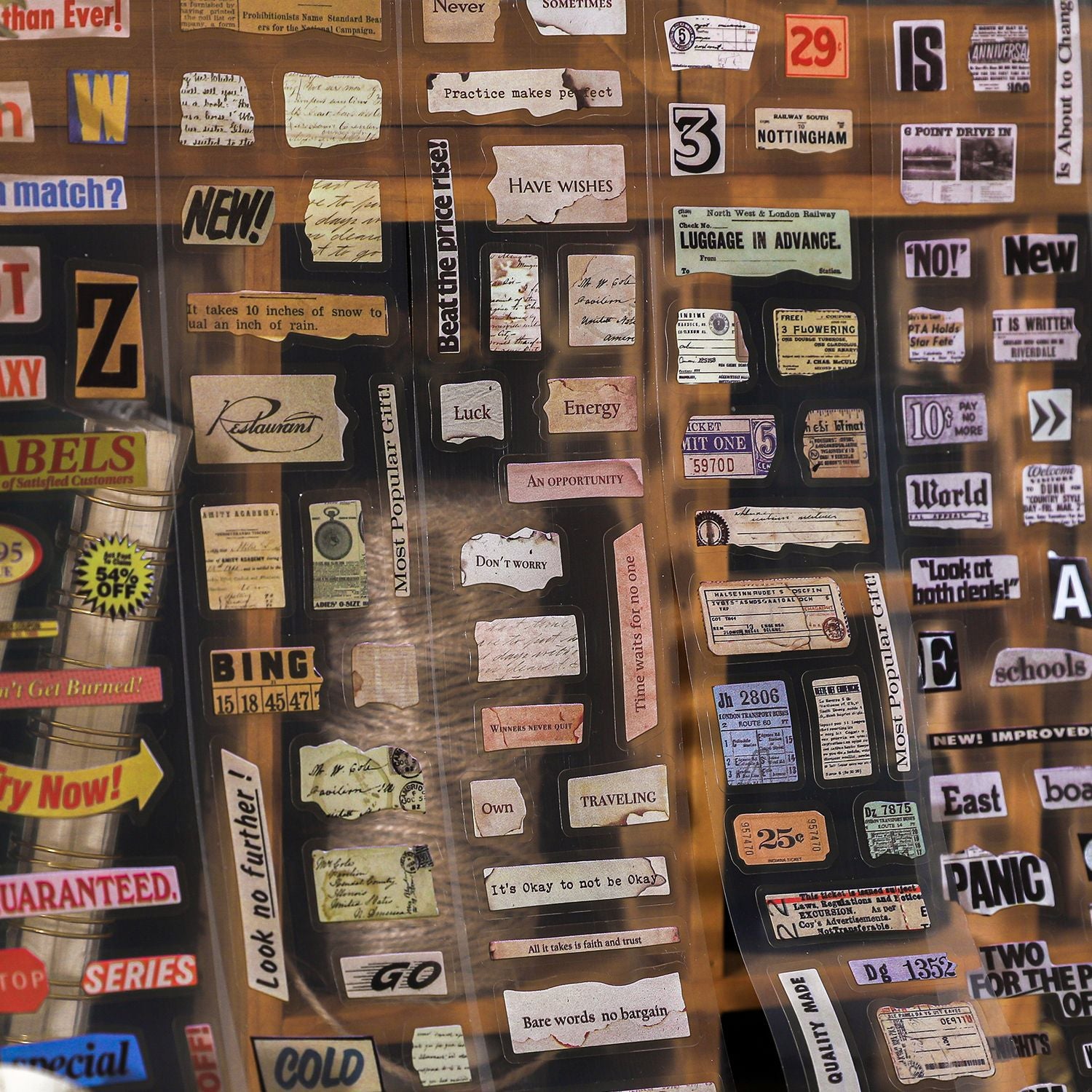 1 Roll Die-cut Vintage Stickers Tape SGLH