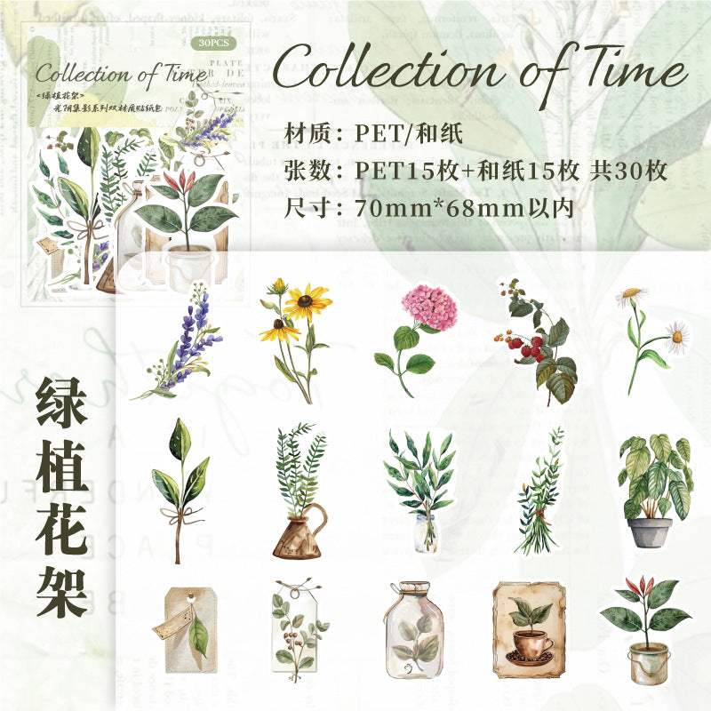 30 Pcs Vintage Washi Stickers GYYJ