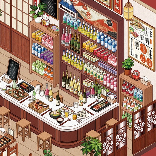 3D Shop Scene DIY Stickers Kit DPJY2