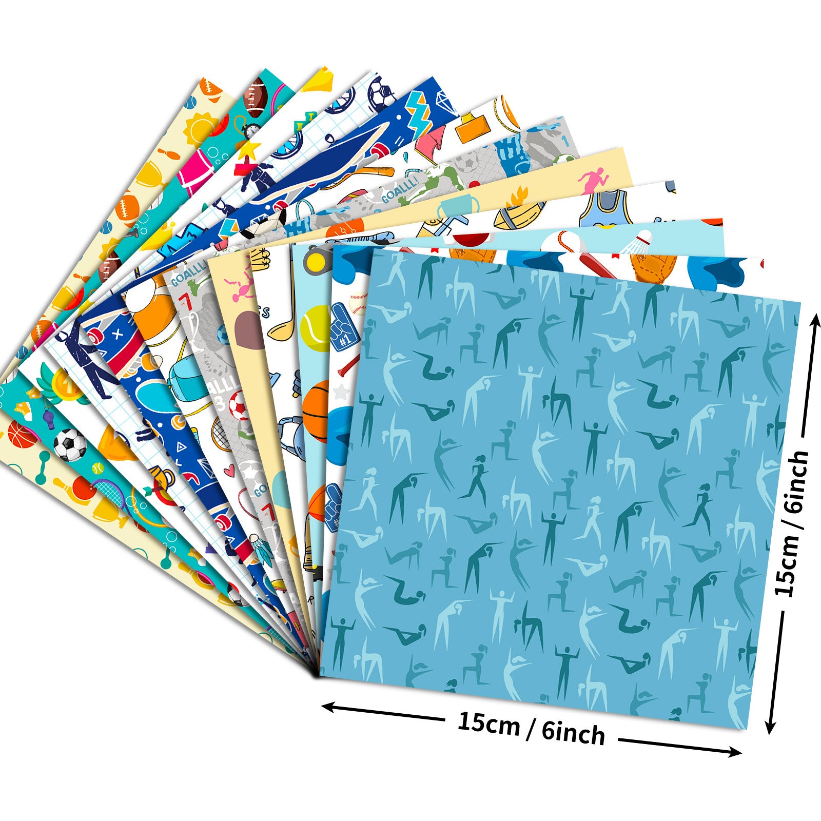 6 inch Sports Scrapbook Paper Pad PA791