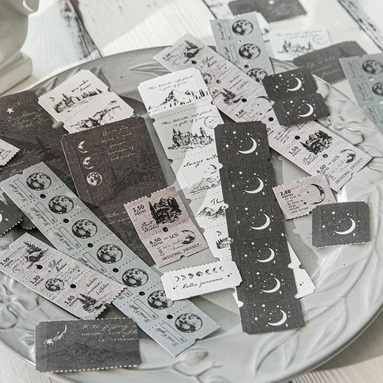 20 Sheets Vintage Label Stickers BQSCJ