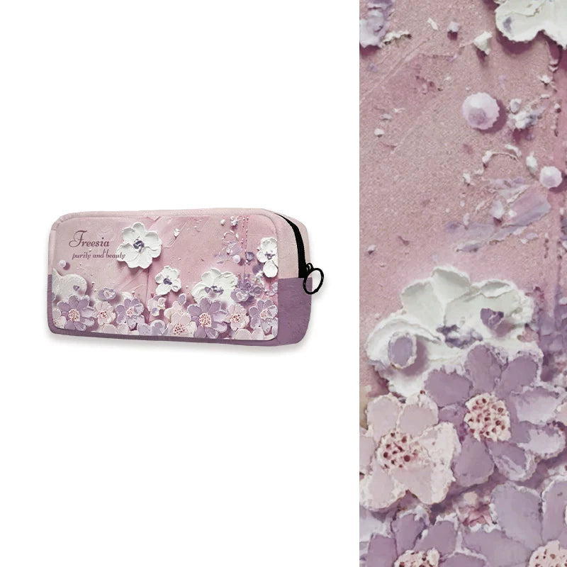 Punch Puppy Freesia Artisan Canvas Rectangular Pencil Case