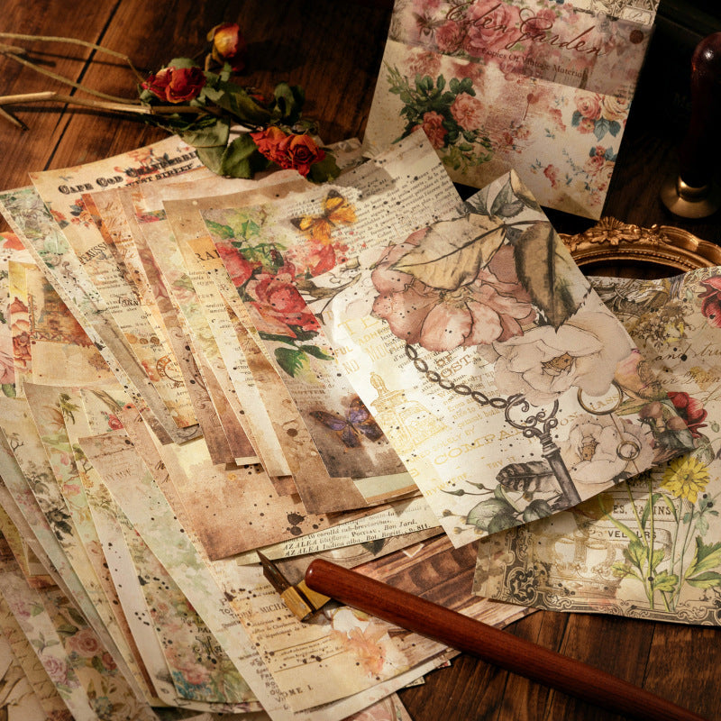 100 Pcs Vintage Aesthetic Journal Paper VAP01