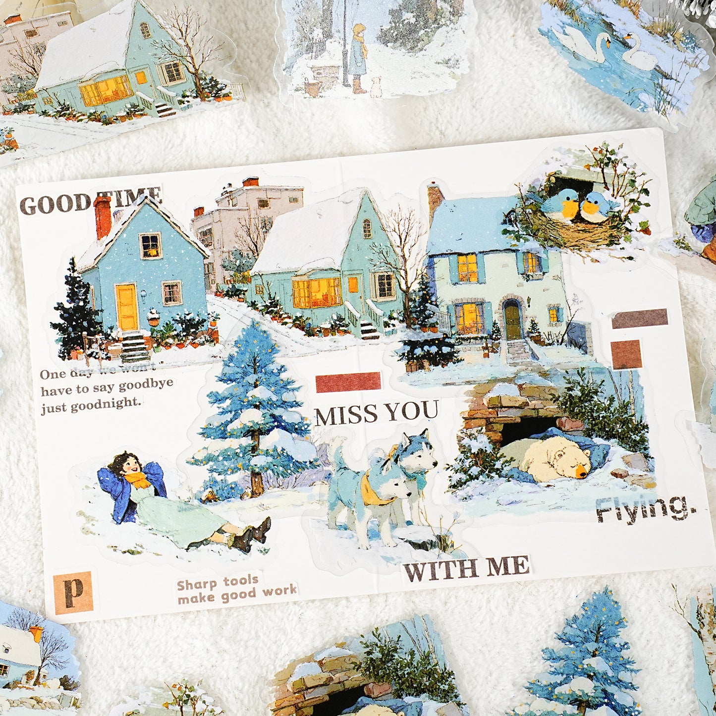 15 Pcs Winter Lifestyle PET Stickers XSDJ