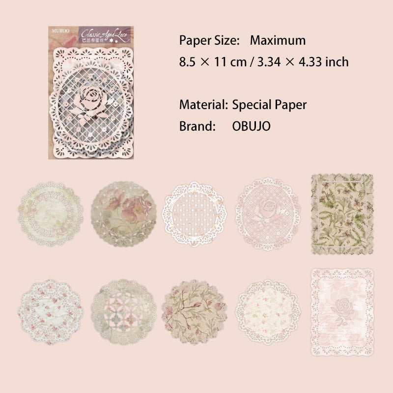 20 Pcs Hollow Cutout Lace Paper BEBLS