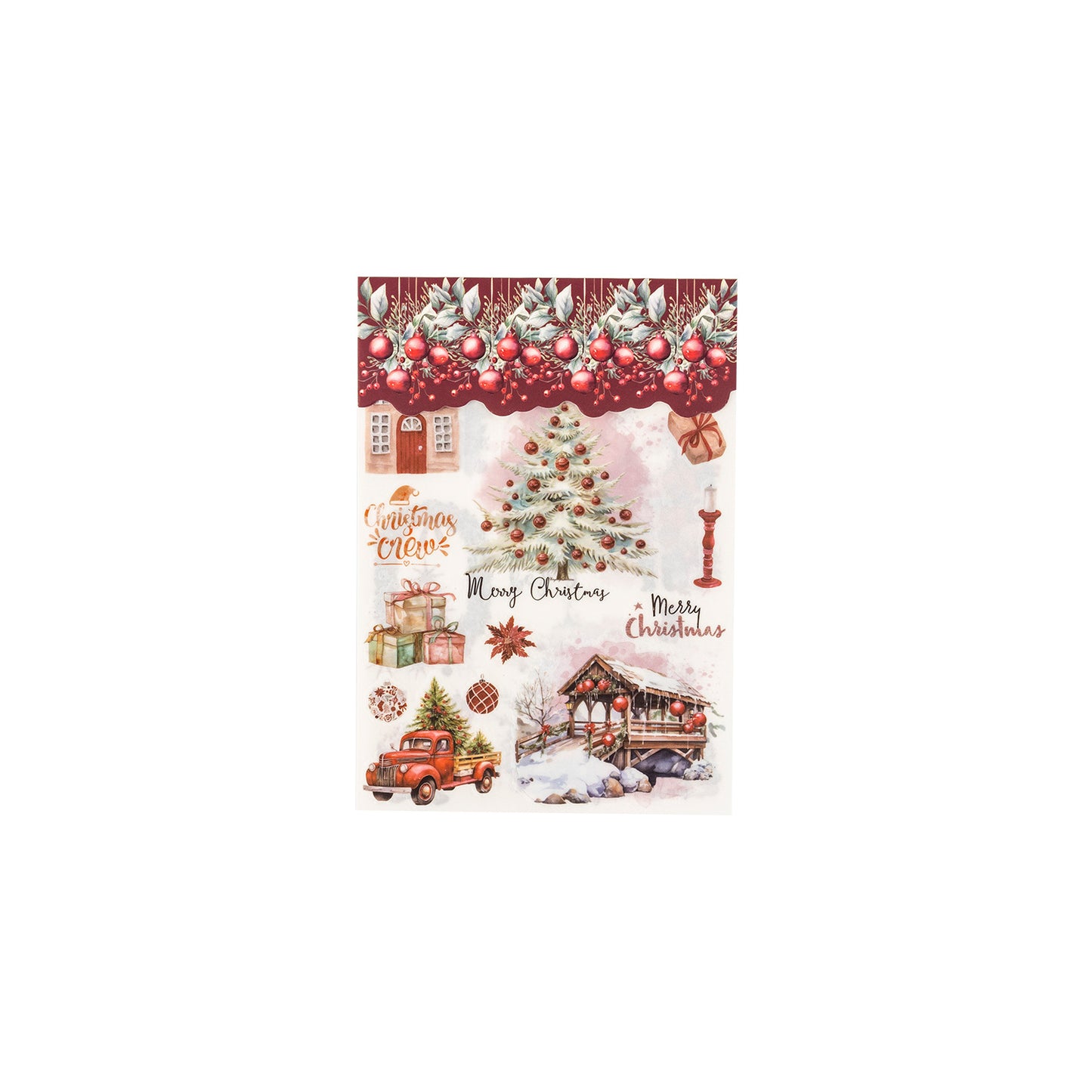 2 Sheets Christmas PVC Transfer Stickers SDPD