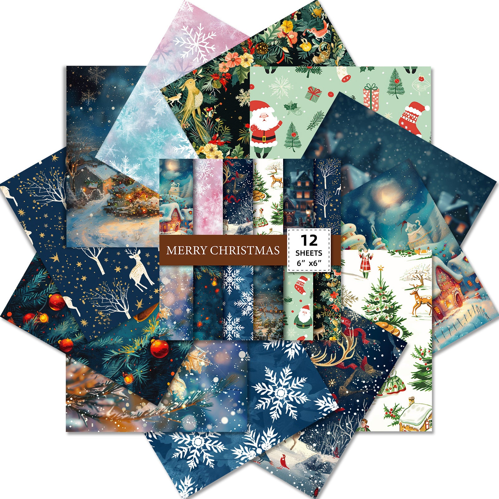 6 inch Christmas Eve Scrapbook Paper Pad PA149