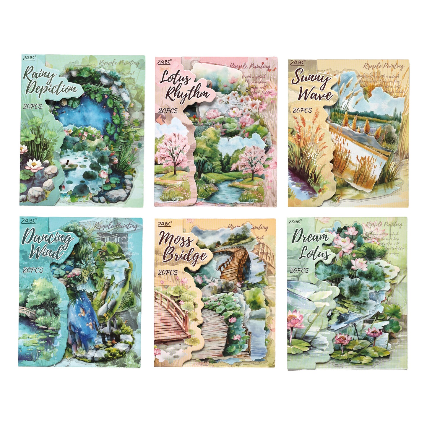 20 Pcs Pond Pool PET Stickers LYHY