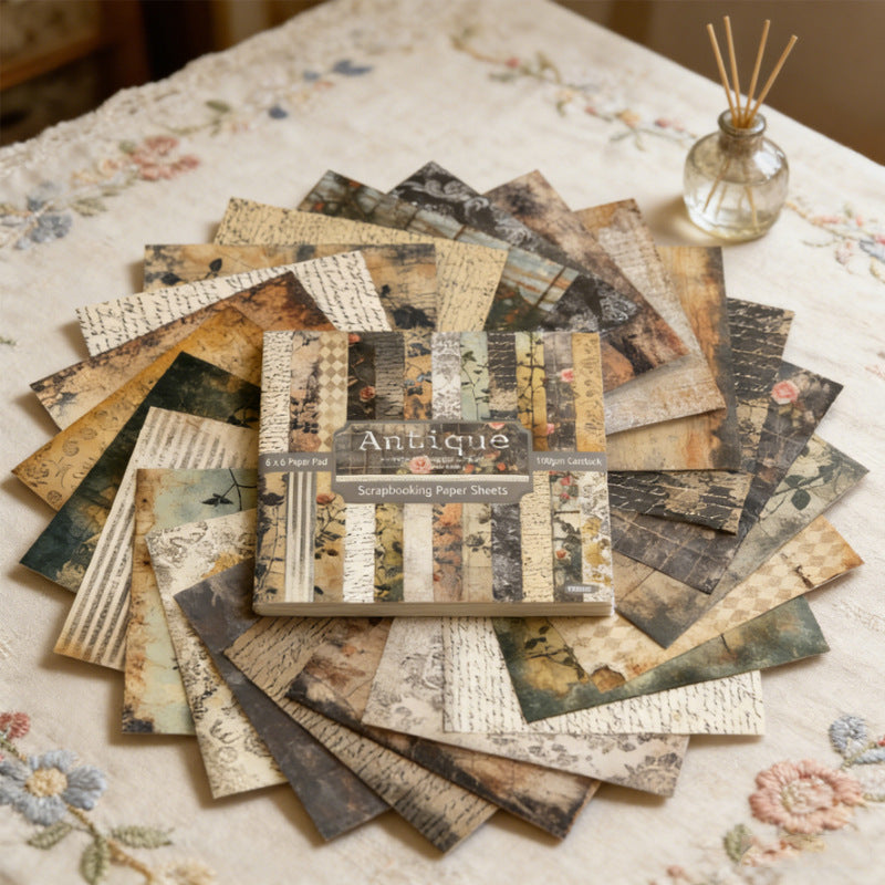 6 inch Vintage Scrapbook Paper Pad SKP545
