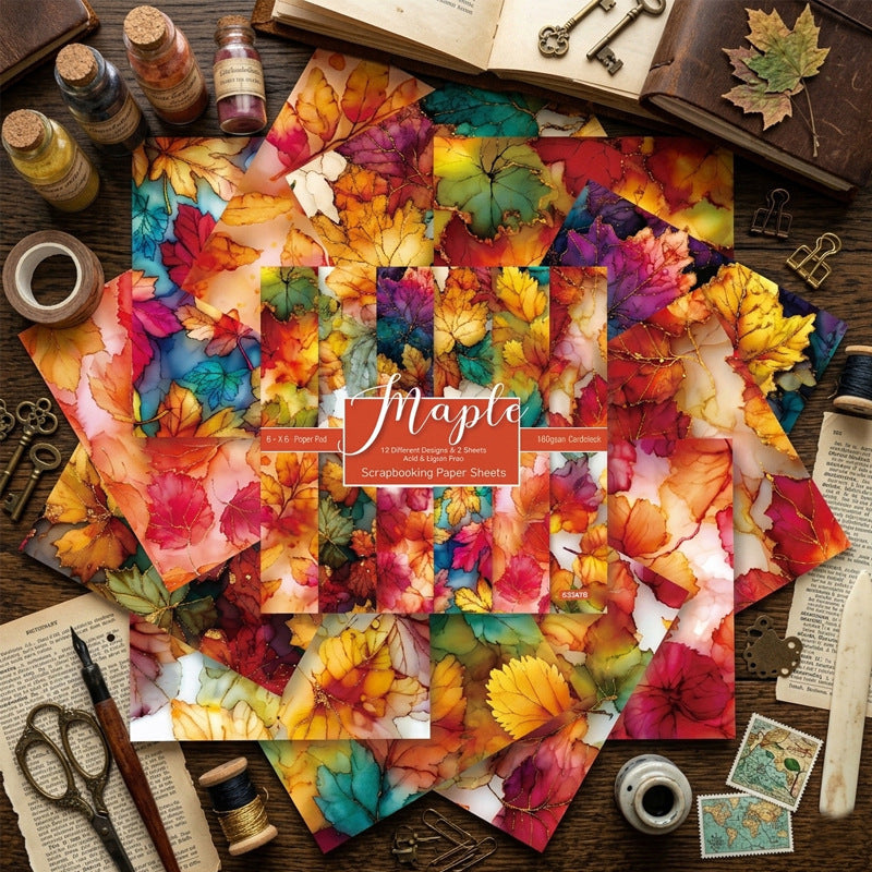 6 inch Maple Scrapbook Paper Pad SKP2347B