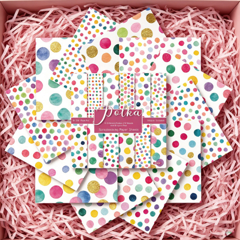 6 inch Polka Dots Scrapbook Paper Pad SKP610