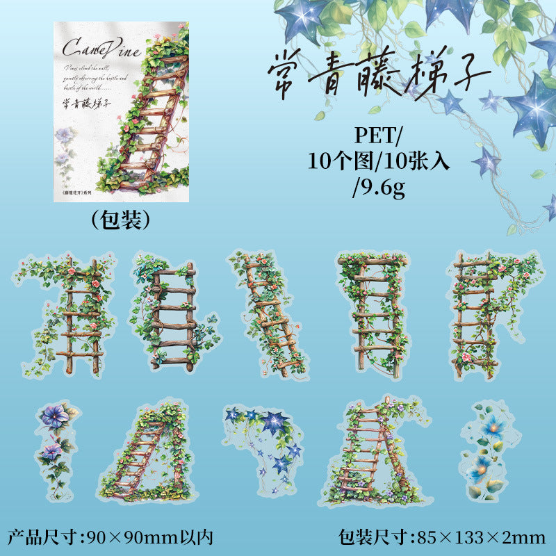 10 Pcs Garden Forest Vine Stickers TMHK