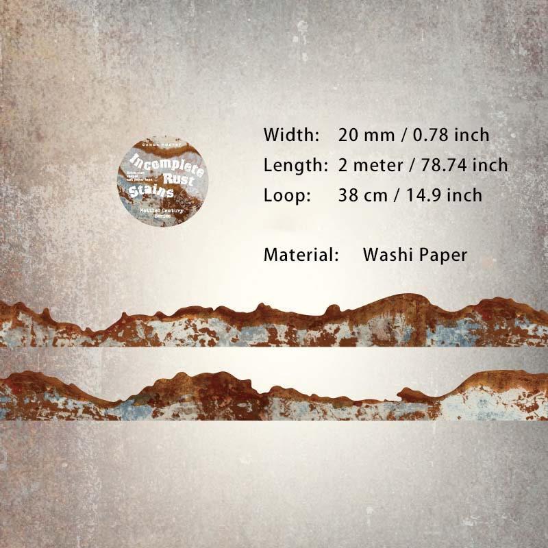 1 Roll Vintage Rusty Theme Washi Tape