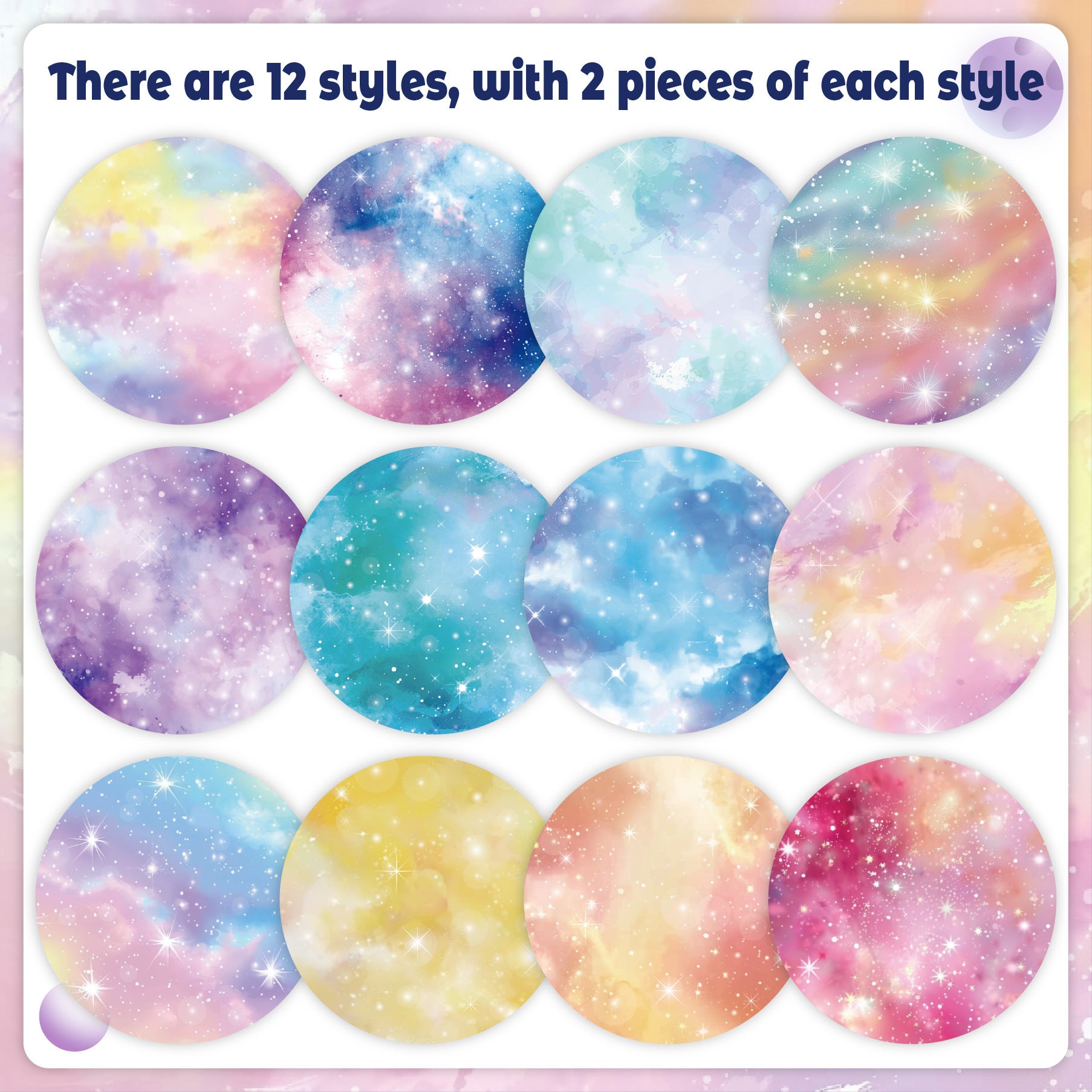 12 inch Fantasy Galaxy Scrapbook Paper Pad PAJ011