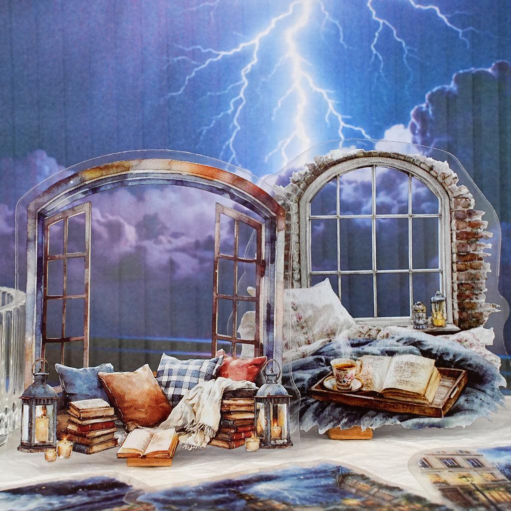 15 Pcs Windows PET Stickers TQZC