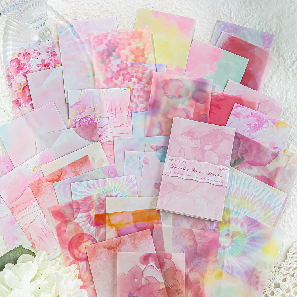 50 Sheets Watercolor Scrapbook Paper LGYC