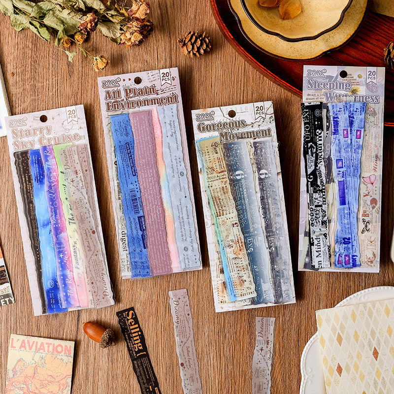20 Pcs Vintage Journal Stickers JYSN