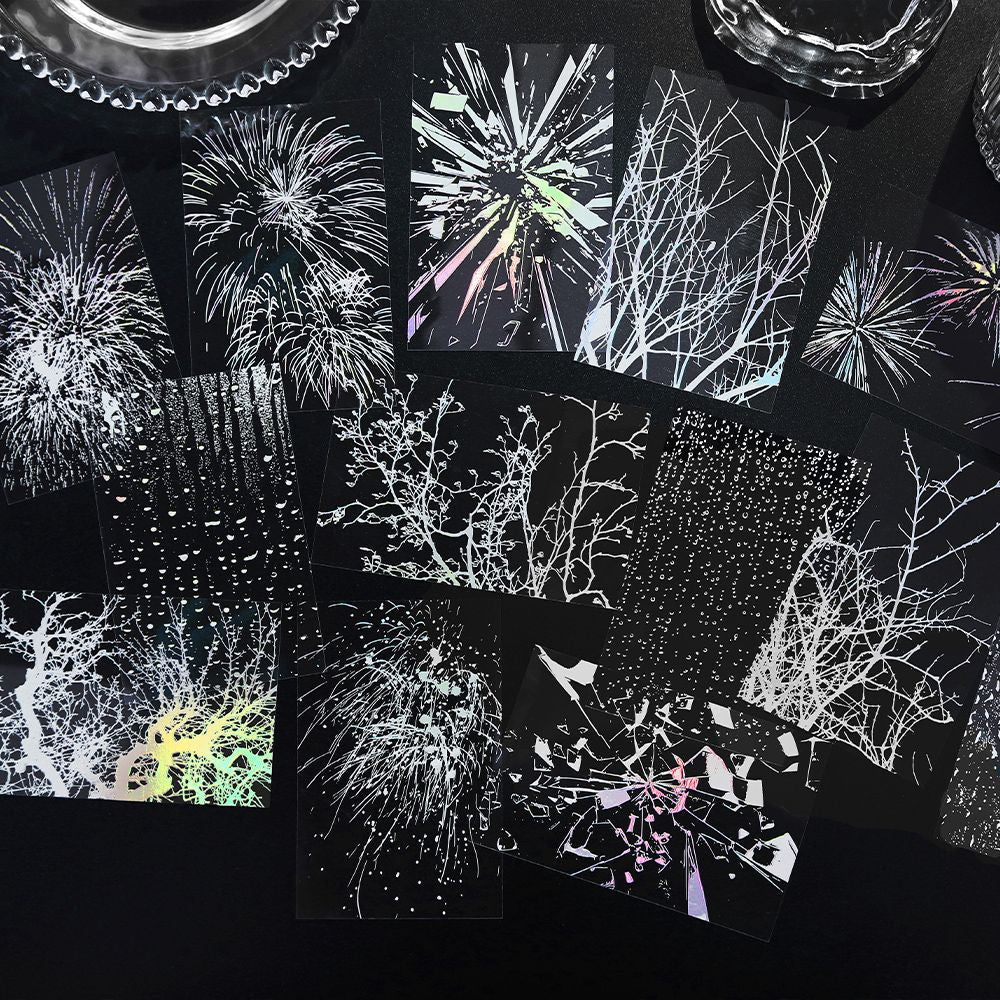 10 Pcs Firework Tree PET Stickers LMSX