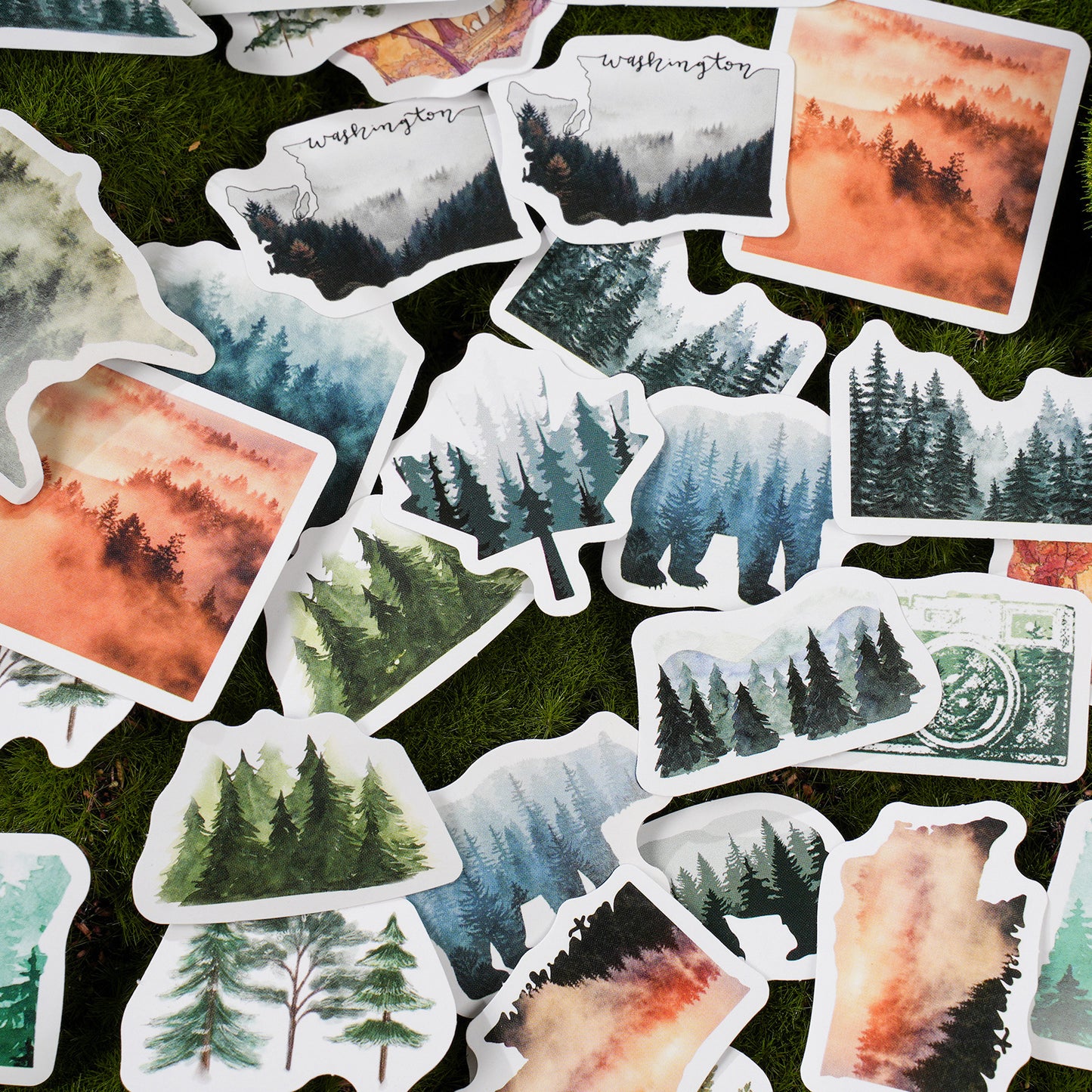 46 Pcs Forest Stikers SLQJ